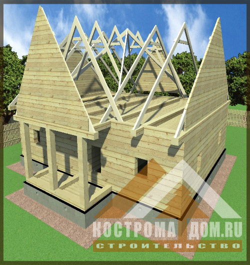 Фронтоны второго этажа